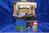 SINGER 301 2 TONE SLANT NEEDLE SEWING MACHINE SERVICED AND FOR SALE