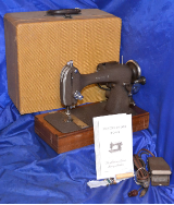 WRIGHT X LONG SHUTTLE SEWING MACHINE SERVICED FOR SALE